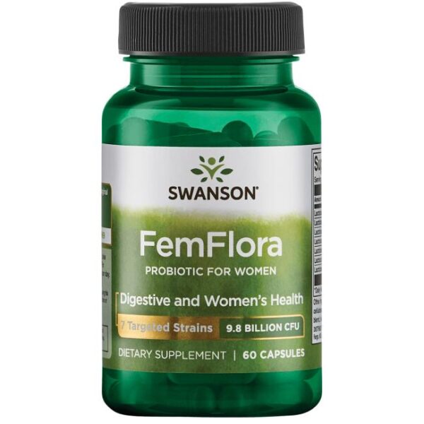 Swanson FemFlora Probiotic For Women, 9.8 Billion CFU, 60 Capsules